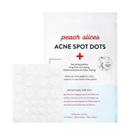 peach slices acne spot dots - hydrocolloid pimple patch for zits and breakouts | treats, drains, and shrinks blemishes | vegan & cruelty-free | 3 sizes 7mm, 10mm, 12mm (30 count) logo