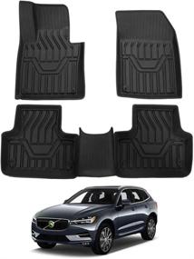 img 4 attached to 🚗 Mixsuper All-Weather Floor Mats Custom Fit for 2021 Volvo XC60 2018 2019 2020 2022 – Heavy-Duty Rubber, Durable & Odorless, 2-Row Liner Set