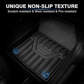 img 2 attached to 🚗 Mixsuper All-Weather Floor Mats Custom Fit for 2021 Volvo XC60 2018 2019 2020 2022 – Heavy-Duty Rubber, Durable & Odorless, 2-Row Liner Set