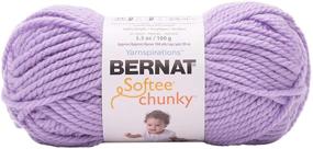 img 2 attached to 🧶Очаровательная плотная пряжа Bernat Softee Chunky сливового оттенка - комплект из 3 мотков, номер 6 по шкале толщины пряжи. Обязательный аксессуар для рукодельников.