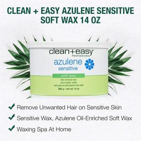 img 3 attached to 🔵 14 oz Clean + Easy Hair Removal Soft Wax: Azulene Formula for Gentle Hair Removal, Ideal for Sensitive Skin with Redness and Irritation Reduction