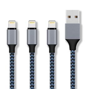 img 4 attached to High-Quality Lightning Cable 3-Pack - Fast Phone Charger Cable Cord Compatible with iPhone X, 8, 8 Plus, 7, 7 Plus, 6s, 6s Plus, 6, 6 Plus, SE, 5, 5s, 5c - 3FT Length