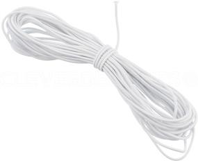 img 1 attached to CleverDelights White Fabric Elastic Cord