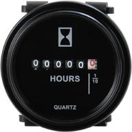 ⏱️ runleader hm009 round hour meter: reliable mechanical timer for boats, cars, fork lifts, and more (6v to 80v snap-in quartz timer) logo