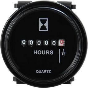img 4 attached to ⏱️ Runleader HM009 Round Hour Meter: Reliable Mechanical Timer for Boats, Cars, Fork Lifts, and More (6V to 80V Snap-In Quartz Timer)