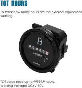 img 3 attached to ⏱️ Runleader HM009 Round Hour Meter: Reliable Mechanical Timer for Boats, Cars, Fork Lifts, and More (6V to 80V Snap-In Quartz Timer)