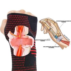 img 1 attached to Compression Gloves for 🧤 Women with Carpal Tunnel by NOVAYARD