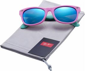 img 3 attached to Pro Acme TPEE Rubber Polarized Sunglasses for Kids Ages 3-10 with Flexible Frames