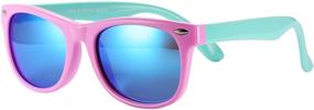 img 4 attached to Pro Acme TPEE Rubber Polarized Sunglasses for Kids Ages 3-10 with Flexible Frames