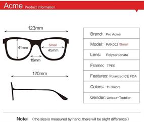 img 1 attached to Pro Acme TPEE Rubber Polarized Sunglasses for Kids Ages 3-10 with Flexible Frames