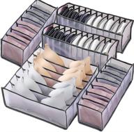 👙 efficiently organize your underwear with 5 pcs folable drawer dividers - choose from 6/7/7/11/11 cell options логотип