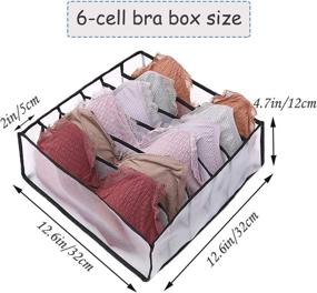 img 3 attached to 👙 Efficiently Organize Your Underwear with 5 PCS Folable Drawer Dividers - Choose from 6/7/7/11/11 Cell Options