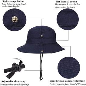 img 1 attached to Sun Bucket Hat Outdoor Fishing Hat Boonie Cap 7 14Yrs Boys' Accessories