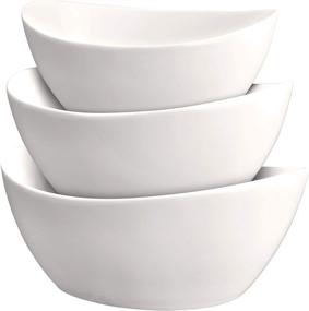 img 4 attached to 🍲 Porcelain Serving Bowl Set