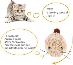 img 1 attached to 🐭 GiGwi Interactive Cat Mouse Toy, Automatic Electronic Moving Kitty Toy with Squeaking Realistic Mouse, Indoor/Outdoor Cat Kitten Toys - Pink Ears