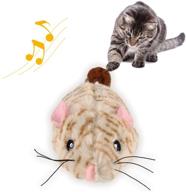 🐭 gigwi interactive cat mouse toy, automatic electronic moving kitty toy with squeaking realistic mouse, indoor/outdoor cat kitten toys - pink ears logo