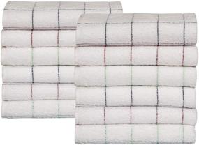 img 4 attached to 🧺 Bliss Casa Bar Mop Towels (12 Pack) - 100% Ring Spun Cotton, Soft & Absorbent Cleaning Towels (Multi Check)