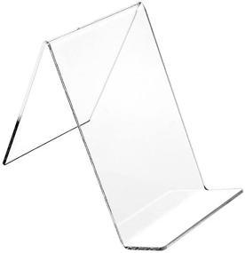 img 1 attached to 🖼️ Set of 6 Source One 4-Inch Mini Clear Acrylic Easel Stands for Artwork, Small Size