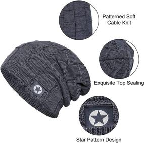 img 1 attached to 🧢 Warm and Stylish 2 Pack Slouchy Beanie Winter Hats for Men and Women - Thick, Oversized Knit Caps that Ensure Optimal Comfort