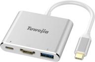 🔌 tuwejia usb c to hdmi multiport adapter - usb 3.1 gen 1 thunderbolt 3 to hdmi 4k video converter with usb 3.0 hub and pd quick charging port - enhances large projection capability logo