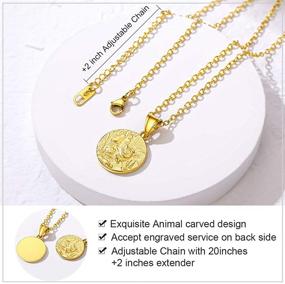 img 2 attached to 🐉 GoldChic Chinese Zodiac Coin Necklace, 18K Gold Plated Handmade Animal Pendant Amulet Lucky Charm Necklace for Women/Girl, Birthday Gift with Gift Box