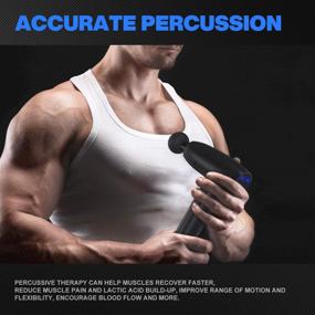 img 3 attached to 💆 Hopemate Percussion Massage Gun: 20-Speed Deep Tissue Massager with 6 Massage Heads for Post-Workout Muscle Relief at Home, Gym, or Office