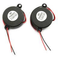🚗 ruiling 2-pack dc 3-24v 85 db active piezo buzzer for cars - loud intermittent sound beeper! black car accessory. logo