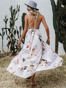 img 2 attached to 💃 Simplee Womens Backless Spaghetti Floral Dress: Elegant Women's Clothing for a Stunning Look