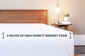 img 2 attached to 🛏️ Enhance Your Sleep Quality with ViscoSoft 3 Inch Memory Foam Mattress Topper Queen - High Density Ventilated Mattress Pad with Removable Bamboo-Rayon Cover