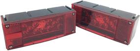 img 1 attached to MAXXHAUL 70468: Submersible Rectangular Trailer Light Kit with 12V LED - Low Profile and Efficient