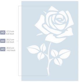 img 3 attached to 🌹 QBIX Rose Flower Stencil – A5, Reusable & Kid-Friendly – Ideal for Painting, Baking, Crafts, Walls, and Furniture