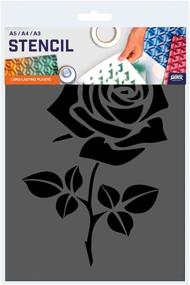 img 2 attached to 🌹 QBIX Rose Flower Stencil – A5, Reusable & Kid-Friendly – Ideal for Painting, Baking, Crafts, Walls, and Furniture