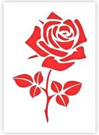 🌹 qbix rose flower stencil – a5, reusable & kid-friendly – ideal for painting, baking, crafts, walls, and furniture logo