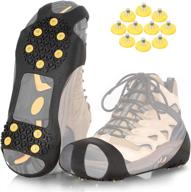 ❄️ zomake ice cleats for shoes and boots, traction crampons snow grips for walking on ice, men women anti slip 10 spikes cleats + extra 10 studs логотип