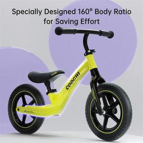 img 1 attached to 🚲 COOGHI Balance Bike - Premium Lightweight Toddler Bike with One-Piece Magnesium Alloy Frame and Rubber Foam Tires - Perfect Training Bicycle for Boys & Girls Ages 2-6 with Footrest