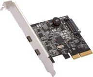 усовершенствованный адаптер хоста pcie usb 3.2 gen 2 с двумя портами type-c - rosewill rc-20003. логотип