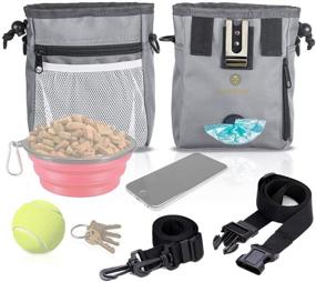 img 1 attached to 🦜 SunGrow Parrot Training Pouch for Treats, Kibbles, Toys & Accessories, Gray, Multiwear & Weather-Proof, 1 pc