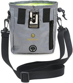 img 2 attached to 🦜 SunGrow Parrot Training Pouch for Treats, Kibbles, Toys & Accessories, Gray, Multiwear & Weather-Proof, 1 pc