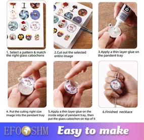 img 2 attached to 🎀 EFOSHM Girls Crafts Gifts - DIY Pendant Jewelry Making Kit for Girls | 20 Necklaces, 4 Bracelets | Step-by-Step Instructions & Craft Supplies Included