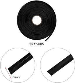 img 3 attached to 🧵 Black WXJ13 Single Fold Bias Tape - 1/2 Inch Binding Tape for Sewing, Quilting, Piping, and DIY Crafts