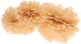 img 2 attached to 🎉 HappyField Rustic Woodland Animals Party Decorations - Ideal for Birthday, Baby Shower, Wedding, or Bridal Shower - Neutral Green Tan Brown Theme - Includes 12PCS Tissue Pom Poms