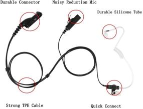 img 1 attached to High-Quality Earpieces with Mic PPT and Acoustic Tube Headset for Motorola 🎧 Walkie Talkies APX4000, APX6000, APX7000, APX8000, XPR6350, XPR6550, XIR8268 - Pack of 1