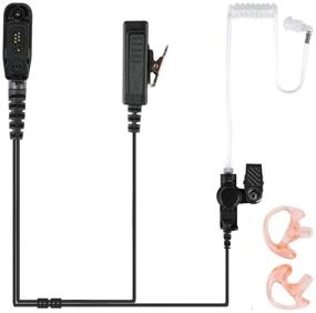 img 4 attached to High-Quality Earpieces with Mic PPT and Acoustic Tube Headset for Motorola 🎧 Walkie Talkies APX4000, APX6000, APX7000, APX8000, XPR6350, XPR6550, XIR8268 - Pack of 1