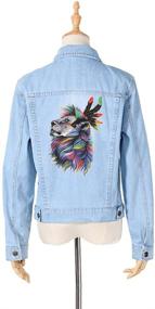 img 1 attached to Coat Appliqued Parches - ESH7 Watercolor Lion Animal Ironing Stickers Patch Clothing Iron-on Heat Transfer for DIY Decoration