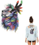 coat appliqued parches - esh7 watercolor lion animal ironing stickers patch clothing iron-on heat transfer for diy decoration logo