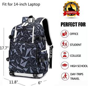 img 2 attached to 💼 Ultimate Tech-Savvy Companion: Lmeison Backpack - Waterproof, Charging Resistant
