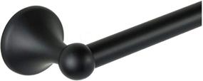img 2 attached to 🛀 4-Piece Matt Black Bathroom Hardware Accessory Set with 24-Inch Towel Bar