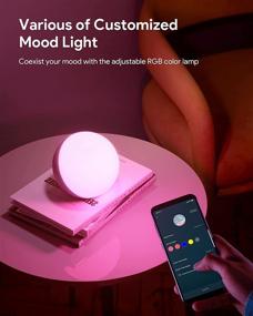 img 1 attached to 🔮 Hifree Smart Table Lamp with Alexa and Google Home Compatibility, Dimmable RGB Color Changing and Tunable White Night Light Touch Lamp for Bedrooms, Living Room, and Kids' Desk