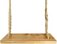 🌳 waterproof wood swing for kids and adults - aoneky round 23" x 8" tree swing seat for backyard outdoor fun, with replacement rope логотип