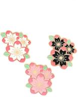 🌸 hifunny 4pcs cherry blossom brooch pins: cute flower enamel lapel pins for teen girls & women – perfect jewelry gift for friendship logo
